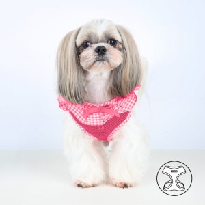 Harnais PUPPIA VIVIEN rose avec volant vichy vintage et frais
