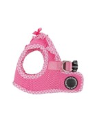 Harnais veste PUPPIA VIVIEN rose avec volant vichy