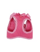 Harnais veste PUPPIA VIVIEN rose avec volant vichy
