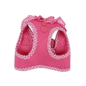Harnais veste PUPPIA VIVIEN rose avec volant vichy