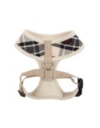 Harnais PUPPIA JUNIOR à carreaux beige style anglais