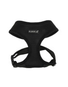 Harnais PUPPIA SOFT noir ultra confortable pour chien