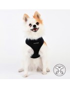Harnais PUPPIA SOFT noir ultra confortable pour chien