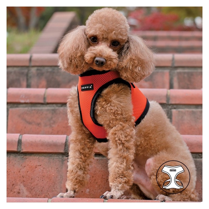 Harnais PUPPIA SOFT orange ultra confortable pour chien