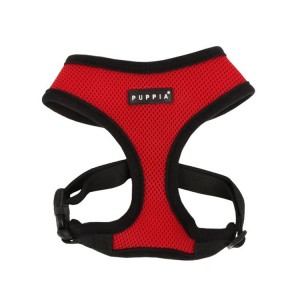 Harnais PUPPIA SOFT rouge ultra confortable pour chien