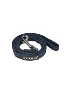 Laisse en nylon résistante PUPPIA unie beige ou bleu marine résistante