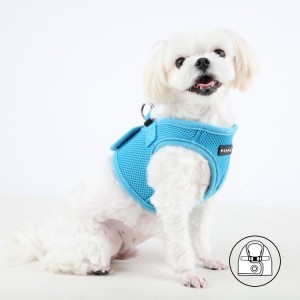 Harnais veste PUPPIA SOFT bleu ciel ultra confortable pour chien