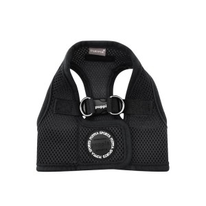 Harnais veste PUPPIA SOFT noir ultra confortable pour chien