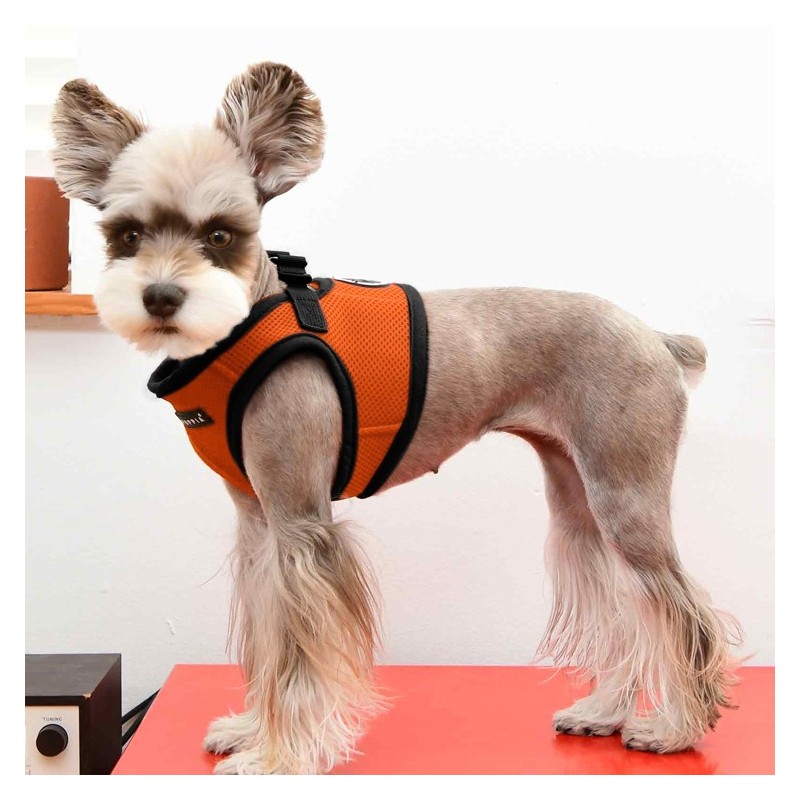 Harnais veste PUPPIA SOFT orange ultra confortable pour chien
