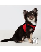 Harnais veste PUPPIA SOFT rouge ultra confortable pour chien