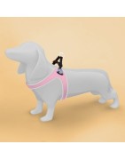 Harnais confort TRE PONTI pour chien avec clip | Rose
