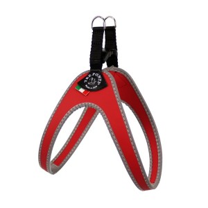 Harnais confort TRE PONTI pour chien avec clip | Rouge
