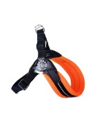 Harnais confort ajustable TRE PONTI pour chien avec clip | Orange fluo