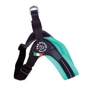 Harnais confort ajustable TRE PONTI pour chien avec clip | Bleu menthe