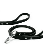 Laisse pour chien RONDO en cuir avec rivets