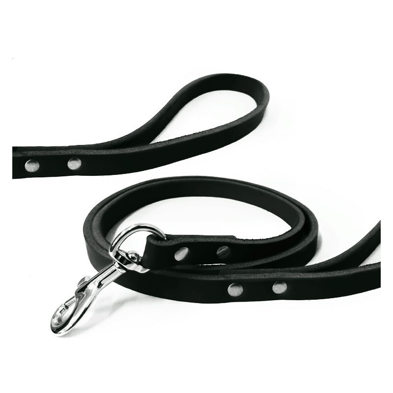 Laisse pour chien RONDO en cuir avec rivets