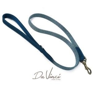Collier pour chien Da Vinci en cuir gras et tissus nattés