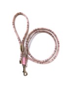 Laisse ronde pour chien en cuir de veau style écossais