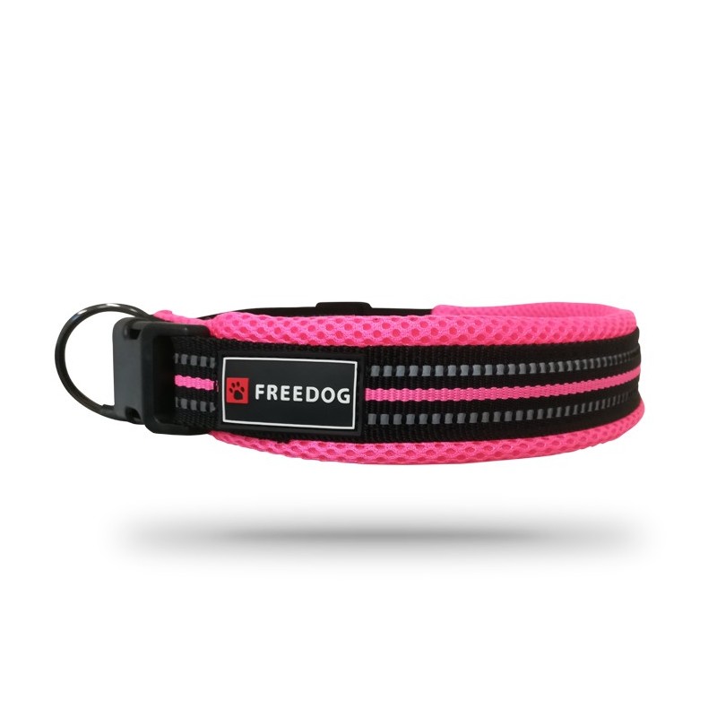 Collier nylon pour chien SOFT SPORT | Rose