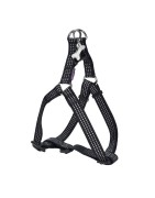 Harnais pour chien en nylon avec surpiqûres réfléchissantes | Bobby SAFE Noir