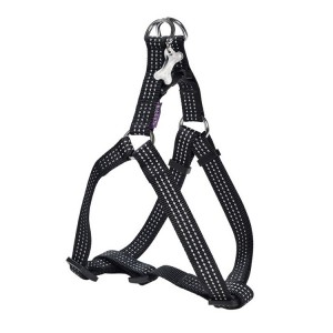 Harnais pour chien en nylon avec surpiqûres réfléchissantes | Bobby SAFE Noir