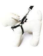 Harnais pour chien en nylon avec surpiqûres réfléchissantes | Bobby SAFE Noir