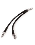Laisse double en nylon rond pour attacher 2 chiens avec attache tournante
