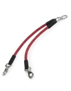 Laisse double en nylon rond pour attacher 2 chiens avec attache tournante