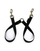 Laisse double en nylon noir pour attacher 2 chiens