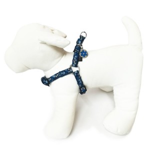 Harnais pour petit chien en nylon et tissu FLOWER | Bobby