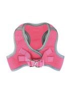 Harnais veste pour chien en tissu alvéolé respirant | Rose fluo