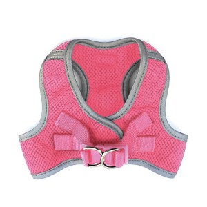 Harnais veste pour chien en tissu alvéolé respirant | Rose fluo