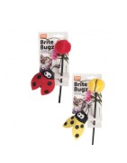 Jouet chat canne à pêche coccinelle rouge ou jaune