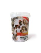 Seau de petites friandises pour chien coeurs fourrés LOVELIES pour chien