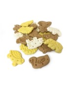 Sachet de 5 ou 10 kg de biscuits pour chien en forme d'animaux - saveur lait 100 % végétal