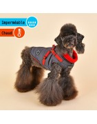 Manteau imperméable pour chien avec harnais intégré | Puppia | Gris