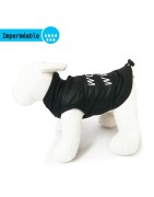Manteau imperméable doudoune noir WOOF WOOF | Petit chien