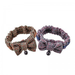 Noeud papillon chat et petit chien, col élastique, chiné, grelot | Catspia
