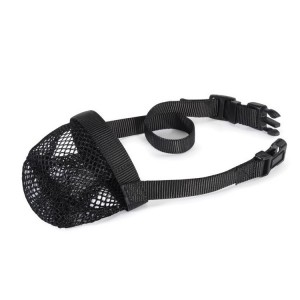 Muselière en nylon pour chien avec filet anti-intoxication
