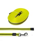Longe jaune fluo réfléchissante pour chien | 5 ou 10 m