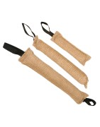 Boudin de rapport en toile de jute pour l'éducation du chien