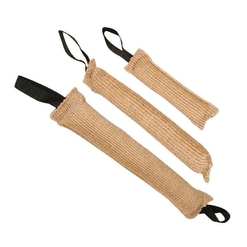 Boudin de rapport en toile de jute pour l'éducation du chien