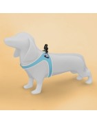 Harnais confort TRE PONTI pour chien avec cordon de serrage | Bleu ciel