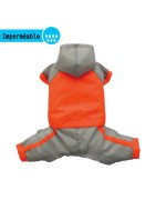 Combinaison souple imperméable pour chien avec 4 pattes FLUO