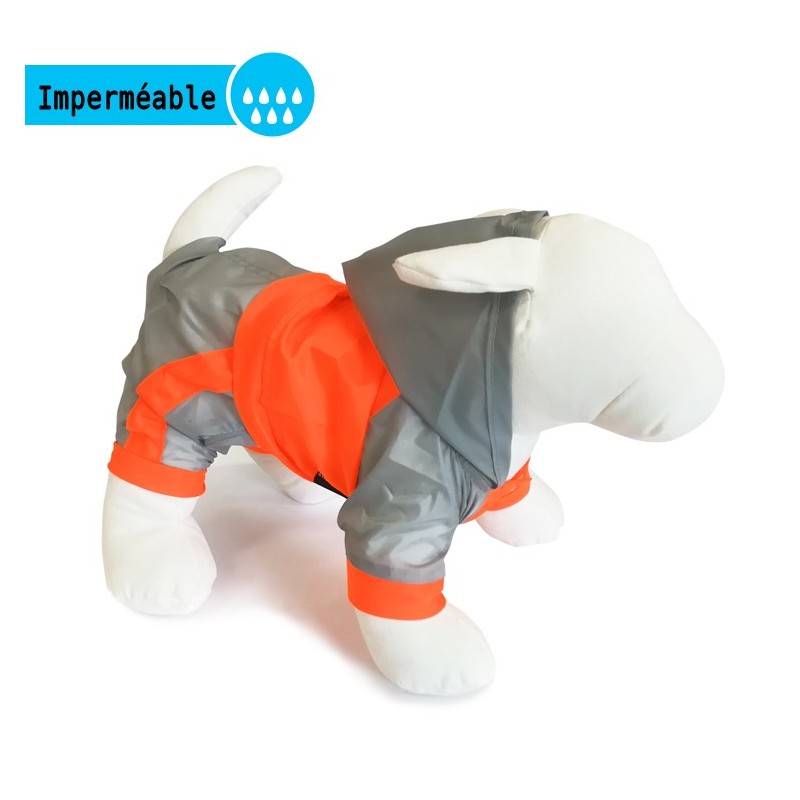 Combinaison souple imperméable pour chien avec 4 pattes FLUO