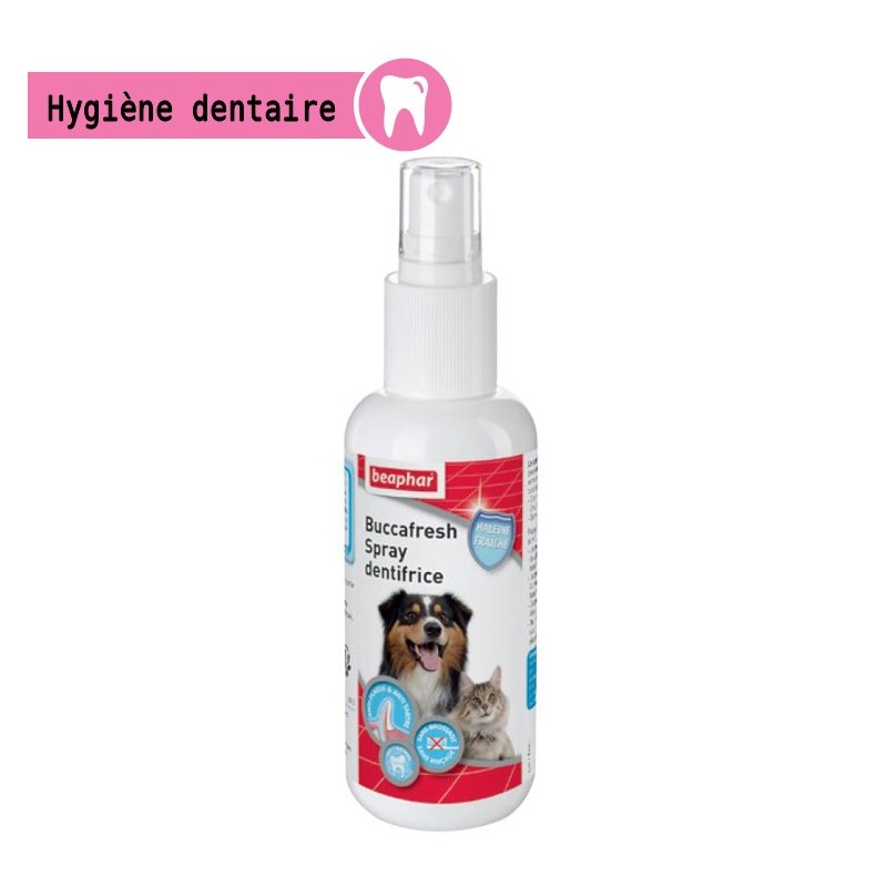 Dentifrice en spray Buccafresh  pour l'entretien des dents du chien et chat | Beaphar