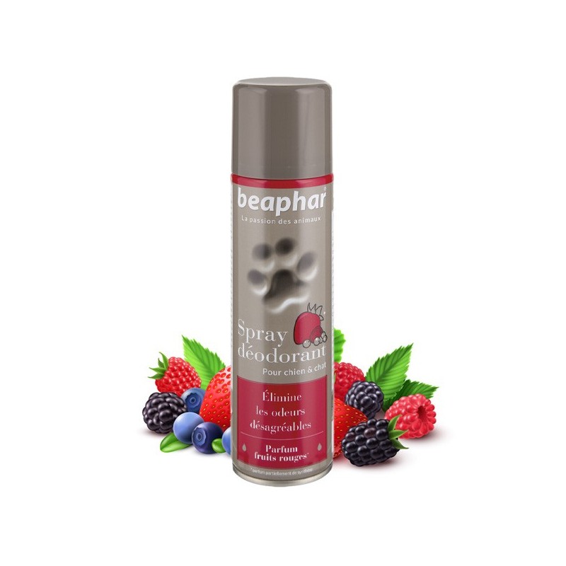 Spray déodorant parfum fruits rouge | Chien et chiot | BEAPHAR