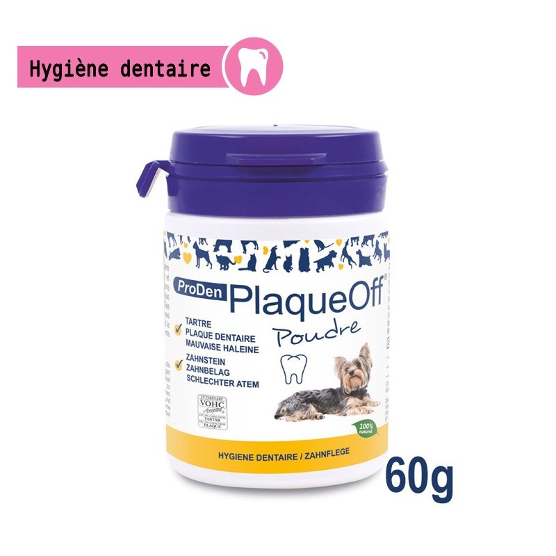 Poudre Plaque Off pour chien et chat pour lutter contre le tartre et la plaque dentaire | ProDen