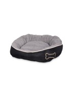 Panier ovale pour chien CHIPZ | Noir et gris