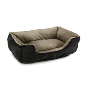 Corbeille rectangulaire bicolore pour chat et petit chien
